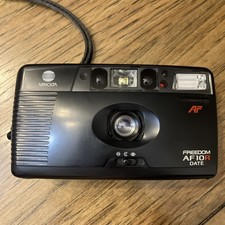 Minolta Freedom AF 10R Date - 35mm Film Camera Black Tested WORKING picture