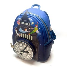 Disney Loungefly Peter Pan Big Ben Clock Glow In the Dark Mini Backpack NWT picture