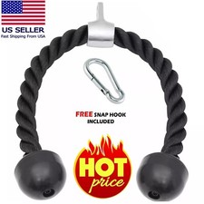 Tricep Rope Attachment Cable Machine Handle Fitness Pulldown Triceps Pushdown picture