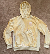 Nike Standard Issue Dri-FIT USA Logo Pullover Hoodie Beige Mens M FJ7884-113 picture