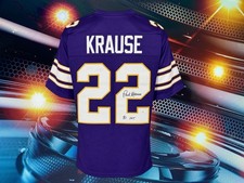 PAUL KRAUSE AUTOGRAPHED CUSTOM MINNESOTA VIKINGS 
