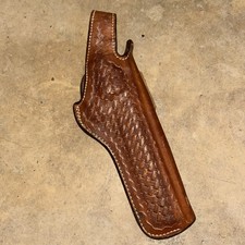 Vintage Bianchi 5BHL Leather Basketweave Holster .38/.357 Colt picture