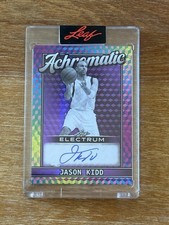 2025 LEAF ELECTRUM JASON KIDD #1/7 AUTO ACHROMATIC HOF MAVS NETS SUNS picture
