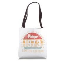 Vintage 1973 50 Year Old Gifts for Men Women 50th Birthday Tote Bag picture
