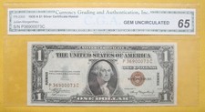 Fr. 2300 $1 1935A Hawaii Silver Certificate. C.G.A. GEM Uncirculated 65 picture