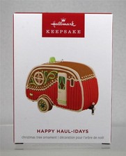 2024 Hallmark Ornament - 'HAPPY HAUL-IDAYS' Gingerbread Travel Trailer - NIB picture