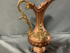 Vintage Italian Metal Tone Rococo-Styled Ewer Pitcher Ornate picture