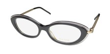 NEW ELIE SAAB 049 EYEGLASSES 52-17-140 GRAY CAT EYE PLASTIC FULL-RIM FT3 ITALY picture