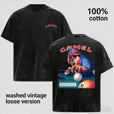 Vintage Washed 100% Cotton Oversized Unisex Casual Daily T-shirt picture