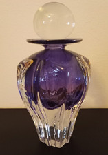 Vintage Michael Trimpol Hand Blown Glass Perfume Bottle - 1993- Signed and Dated picture