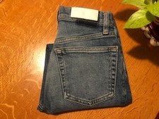 RE/DONE ORIGINALS 90'S HIGH RISE ANKLE CROP STRETCH JEANS 24 X 27 NWOT  NICE picture