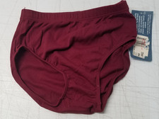 Vintage 1990s Capezio Dance Briefs Style 111 Large 12/14 Maroon Nylon NOS 5135 picture