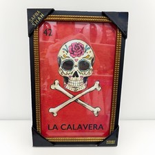 Sapna Shah Loteria La Calavera Skull & Crossbones Framed Print Wall Art 18