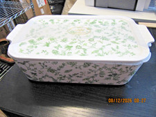 Grace's Pantry Floral Porcelain Rectangular Casserole Dish with Lid, Oven Safe picture