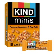 KIND Mini Snack Bars, Caramel Almond & Sea Salt, 10 Count (Pack of 1), brown picture