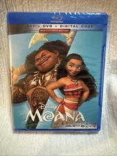 Disney Moana (Blu-ray + DVD + Digital) Maui The Rock New Sealed picture