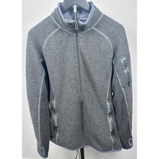 Kuhl Interceptr Fleece Jacket Charcoal Gray Mens Medium Full Zip Alfpaca picture