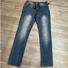 WXYZ MFG CO Nomad Slim Fit Jeans Mens 29x30 Blue Stretch Tapered Leg New picture