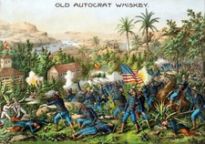 1898 Old Autocrat Whiskey Advertisement on Battle of Guasimas 13x19