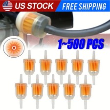 1-500Pack Motor Inline Gas Oil Fuel Filter Small Engine for 1/4'' 5/16