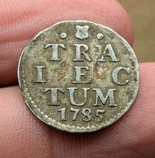1785 Dutch Netherlands VOC  2 Stuiver Utrecth Silver Coin_b825 picture
