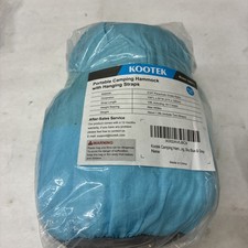 KOOTEK Portable Nylon Camping Hammock Blue 108”L X 55” W picture