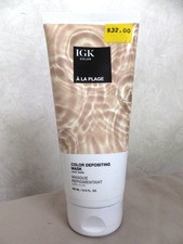 IGK Color Depositing Conditioning Hair Mask  6 oz,  A La Plage, New & Sealed picture