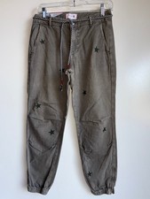 NEW SUNDRY Star Jogger Pants Size 26 Sulfur Military picture