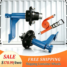2 Pack 8800lbs Shipping Container Wheels 6-Lug Wheels Heavy Duty Container Axle picture