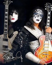 KISS Paul Stanley Ace Frehley Signed Autograph Signature PREPRINT 8X10 Photo picture