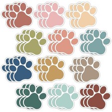 72Pcs Paw Prints Cutouts Boho Paw Bulletin Board Decorations Dog Footprint Cu... picture