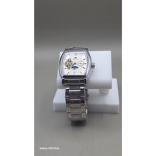 Poedagar Men's Mechanical Moon Phase Watch Silver Stainless picture