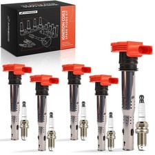 A-Premium 5x Ignition Coils & 5x Iridium Spark Plugs for VW Jetta 05-15 Passat picture