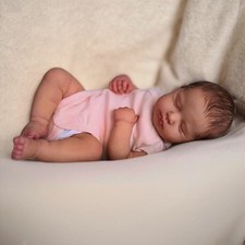 19In Realistic Reborn Baby Dolls Full Body Vinyl Silicone Girl Doll Newborn Doll picture