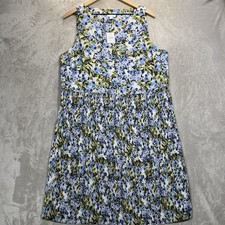 J.Jill Dress L Pleated Floral Sleeveless NEW picture