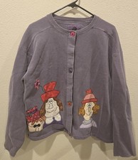 Handmade Upcycled Whimsical Jacket Red Hat Ladies Appliques  XL picture