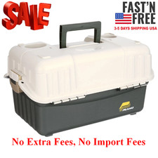 [HOT SALE] Plano 6-Tray Hip Roof Large Tackle Storage Box, Green/Sand, NEW USA picture