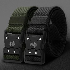 MEN Casual Military Tactical Army Adjustable Quick Release Belts Pants Waistband picture