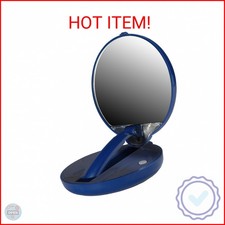 Floxite 15X mag magnification compact mirror with light, LED magnifying handheld picture