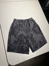 Lululemon Shorts Men's Small Black Floral Pace Breaker T.H.E Unlined 8.5” Inseam picture