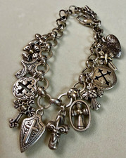 Brighton Sanctum Crosses of the World Silver Plated Charm Bracelet picture