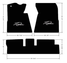 NEW 1966-1970 Black Floor mats Buick Riviera embroidered logo emblem Full Set 3 picture