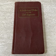1944 A Selection of Dishes & Chef’s Reminder Charles Fellows Vintage Cookbook picture