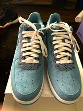 Nike Air Force 1 Low Nike By You Custom Blue Men’s Lace-Up Low Top Sneakers picture