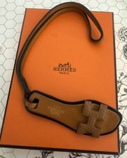 Authentic Hermes Oran Nano Charm Sandal Bag Charm Gold Epsom picture