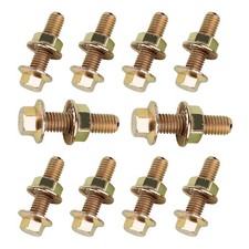 10 PCS Exhaust Manifold Bolts, M8 X 1.25 X 30Mm High Strength Carbon Steel Flang picture