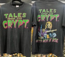 Tales From The Crypt Movie 90s Rare Design 2 sided Black T shirt Men Women picture