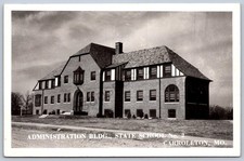 K45/ Carrollton Missouri RPPC Postcard c40s Admin Building State School 194 picture