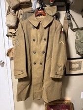 Original WW1 U.S. Army Service Patched Wool Overcoat, Tank Corps Corporal 1917 picture