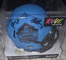 Brian Urlacher Mike Singletary Hampton Signed Bears Mini Helmet AUTO HOF Beckett picture